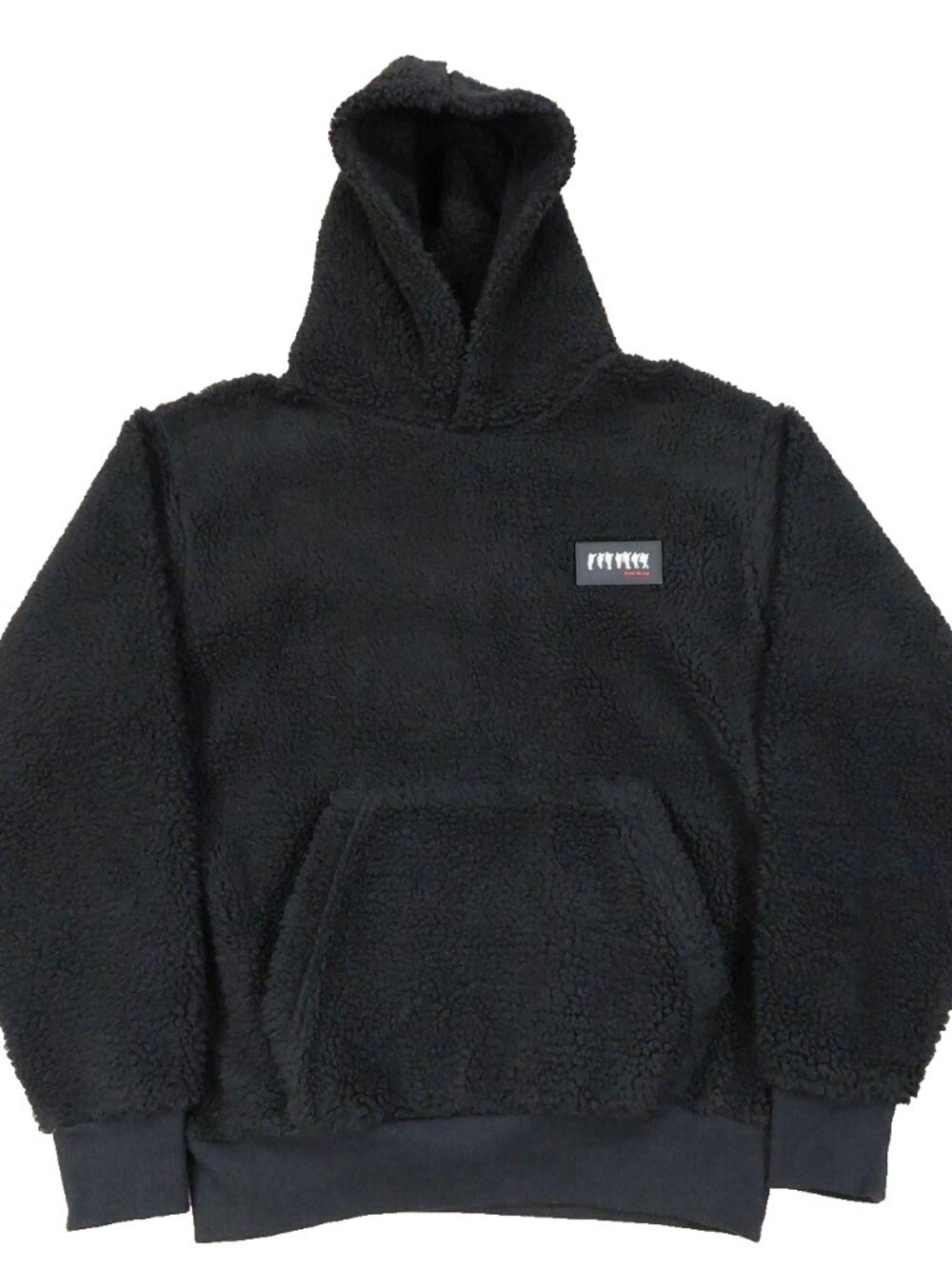 BTS Mic Drop Black Sherpa Fleece Hoodie M, Big Hit Entertainment Kpop Sweatshirt
